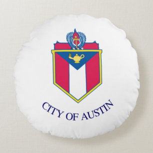 Austin (Texas) City flag  Round Pillow