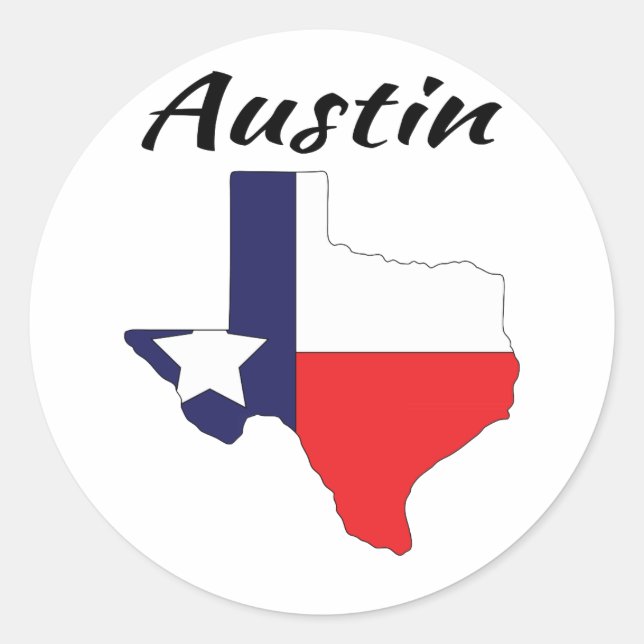 Austin - Texas Classic Round Sticker (Front)