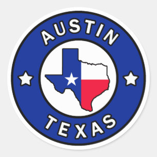 Austin Texas Classic Round Sticker