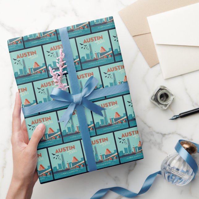 Austin, Texas | Congress Avenue Bridge Wrapping Paper (Gifting)