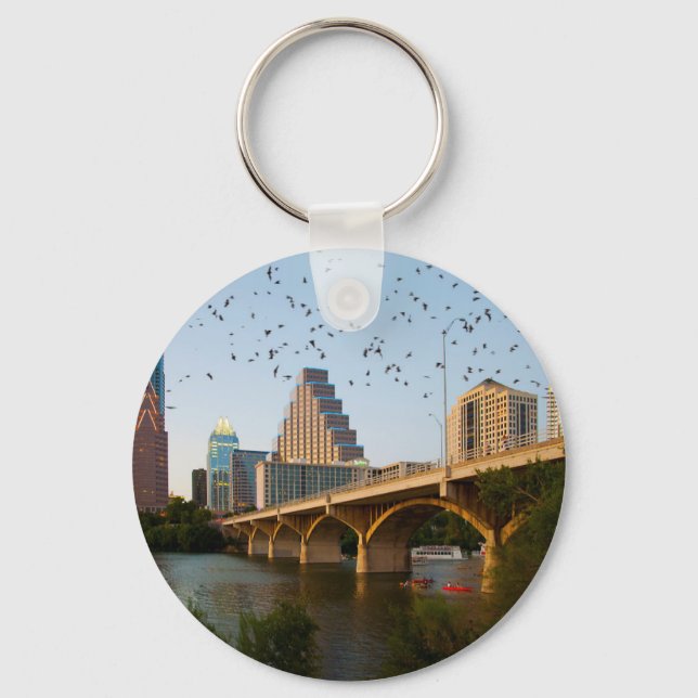 Austin, Texas Congress Bridge Bats Keychain (Front)