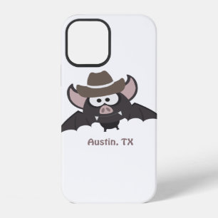 Austin Texas Cute Cartoon Cowboy Bat iPhone 12 Case