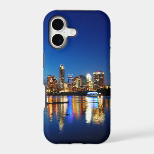 Austin Texas Downtown Night Skyline Ladybird Lake