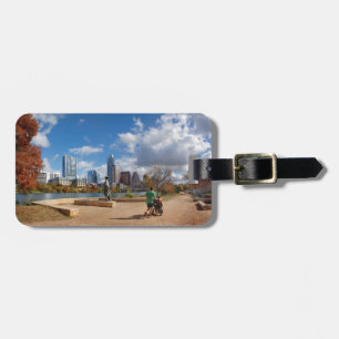 Austin Texas Downtown Skyline - Ladybird Lake Luggage Tag