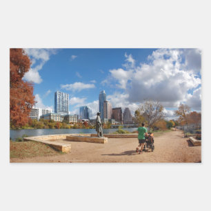 Austin Texas Downtown Skyline - Ladybird Lake Sticker