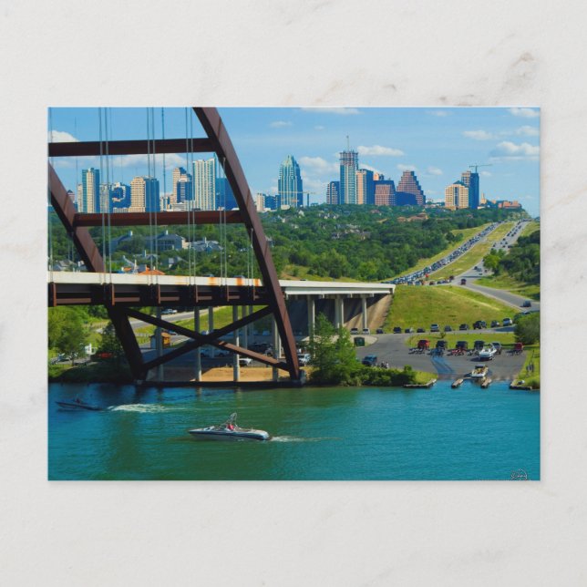 Austin, Texas from 360 Bridge Postcard (Front)