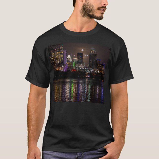 Austin Texas Full Moon T-Shirt (Front)