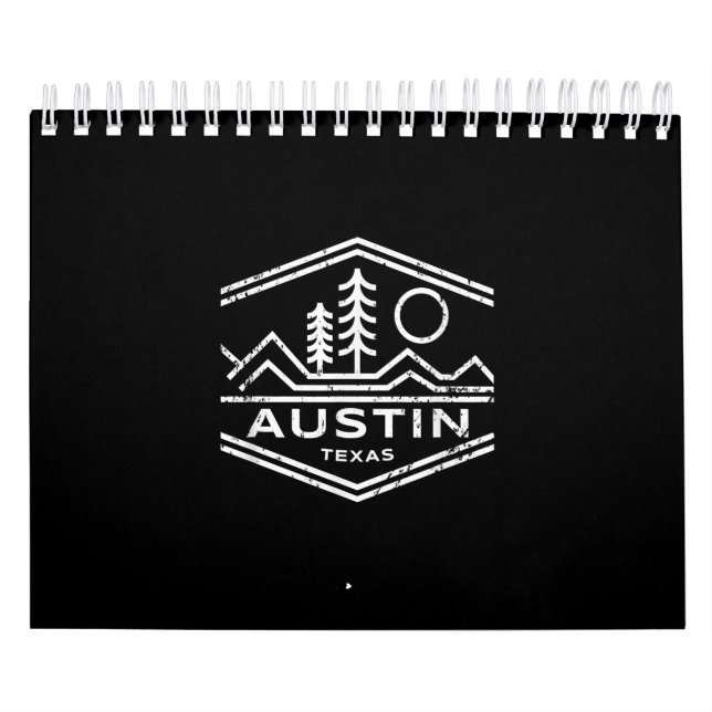 Austin Texas Gifts Austin TX Outdoors Hiking Calendar (Cover)
