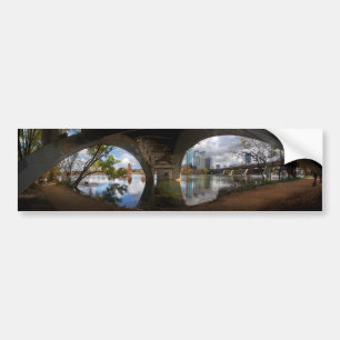 Austin Texas Ladybird Lake Trail Pedestrian Bridge Bumper Sticker