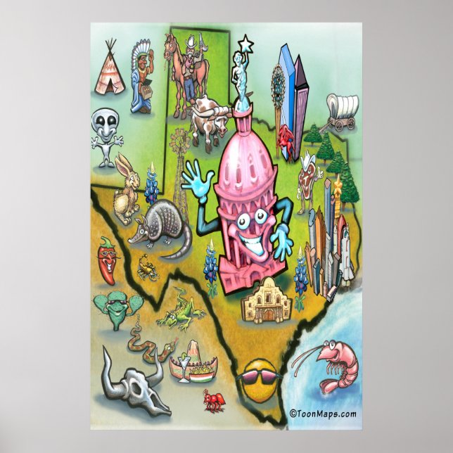 Austin TEXAS Map Poster (Front)