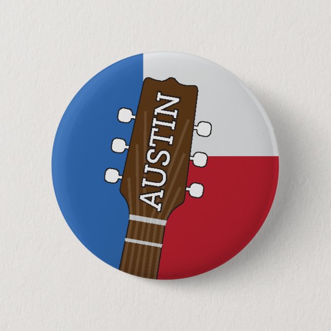 Austin Texas - Music Capital of the World - Button (Front)