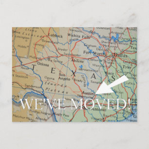Austin, Texas New Address announcement Postcard