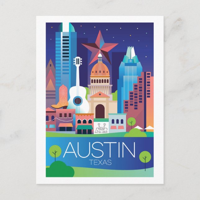 Austin, Texas Postcard (Front)