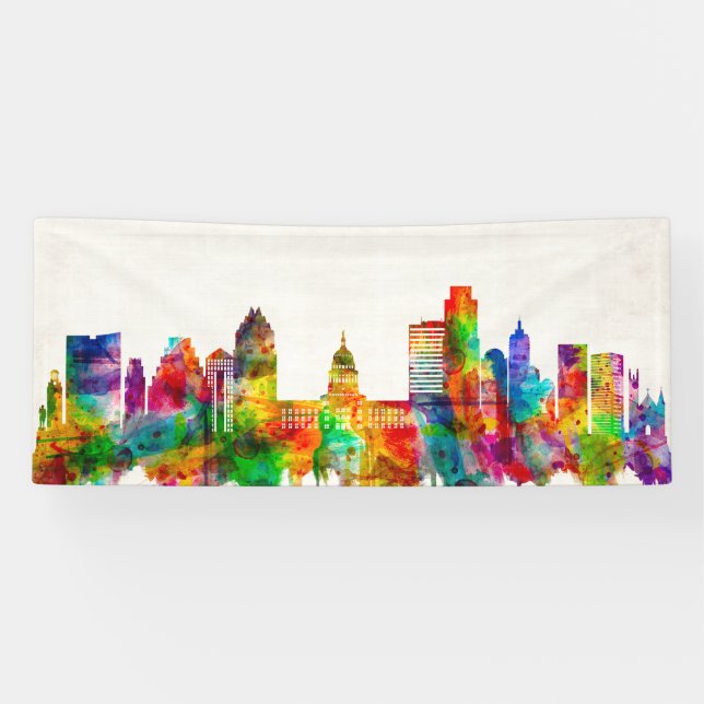 Austin Texas Skyline Banner (Horizontal)