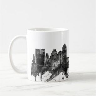 Austin Texas Skyline BW Coffee Mug