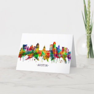 Austin Texas Skyline Holiday Card