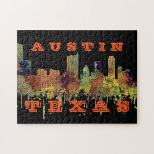 Austin, Texas Skyline - Safari Buff Jigsaw Puzzle