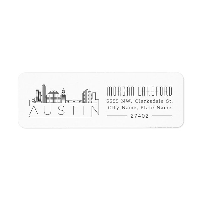 Austin, Texas Styliszed Skyline | (Devant)