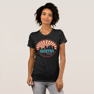 Austin Texas Tx City State Skyline Vintage Retro T-Shirt