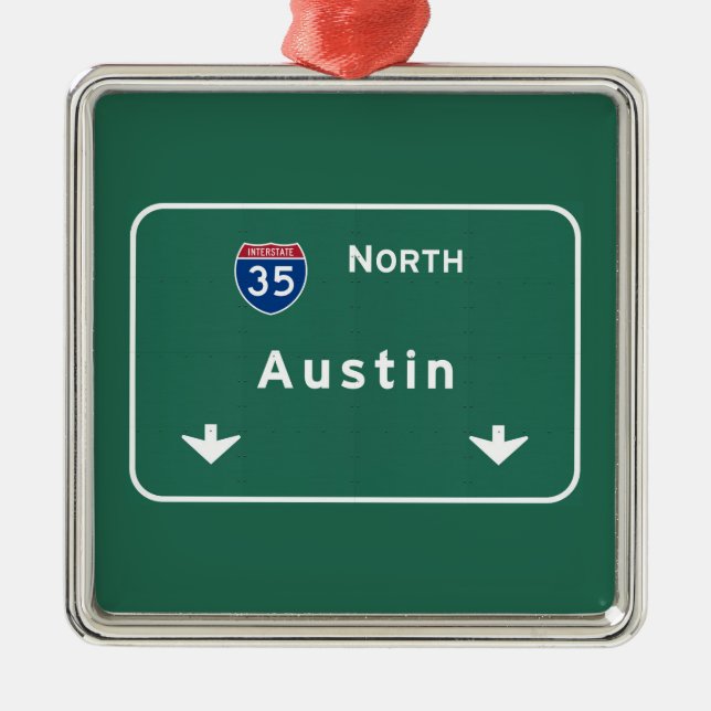 Austin Texas tx Interstate Highway Freeway Road : Metal Ornament (Front)