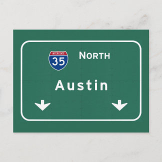 Austin Texas tx Interstate Highway Freeway Road : Postcard