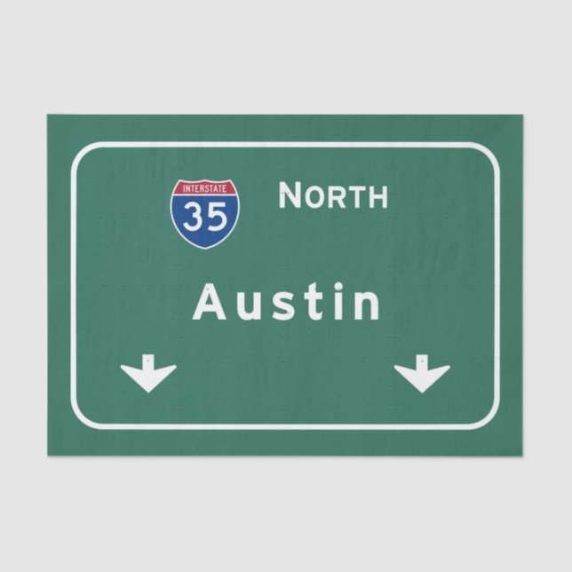 Austin Texas tx Interstate Highway Freeway Road : Tissue Paper (Front)