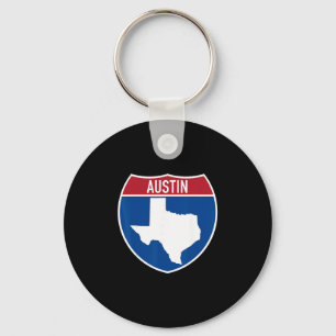 Austin Texas Tx Interstate Highway Vacation Souven Keychain
