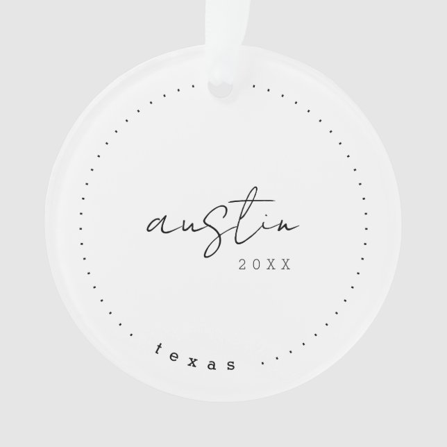 Austin Texas TX Travel United States Simple Ornament (Front)
