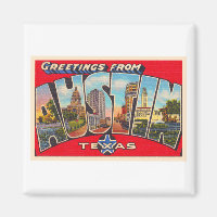 Austin Texas TX Vintage Large Letter Postcard