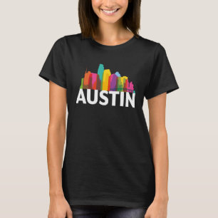 Austin Texas USA Skyline Silhouette Outline Sketch T-Shirt