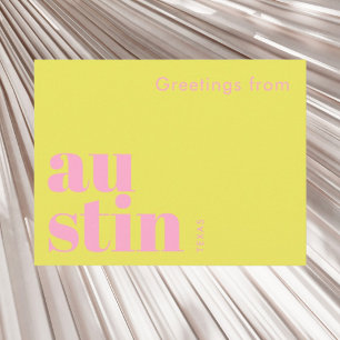 Austin Texas vacation typographic Postcard