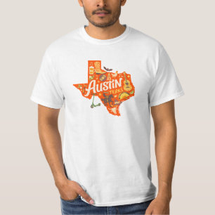 Austin Texas Vintage State Graphic T-Shirt