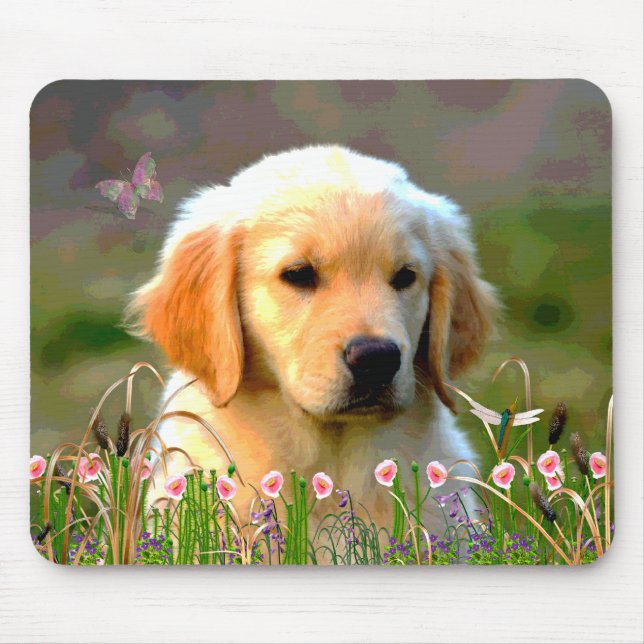 Austin The Golden Labrador Mouse Pad (Front)
