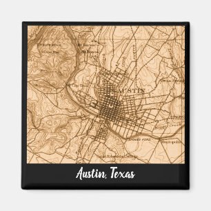 Austin Vintage map Magnet