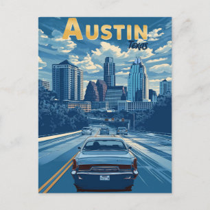 Austin - Vintage Travel  Postcard