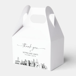 Austin Wedding Personalized Favour Box