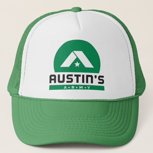 Austin's Army Green Trucker Hat (Front)