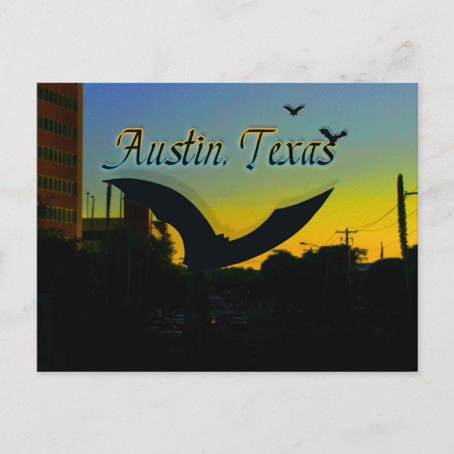 Austin's Bat Sculpture Postcard (Front)
