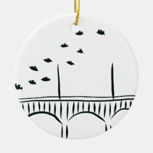 Austin's Congress Bridge Ceramic Ornament