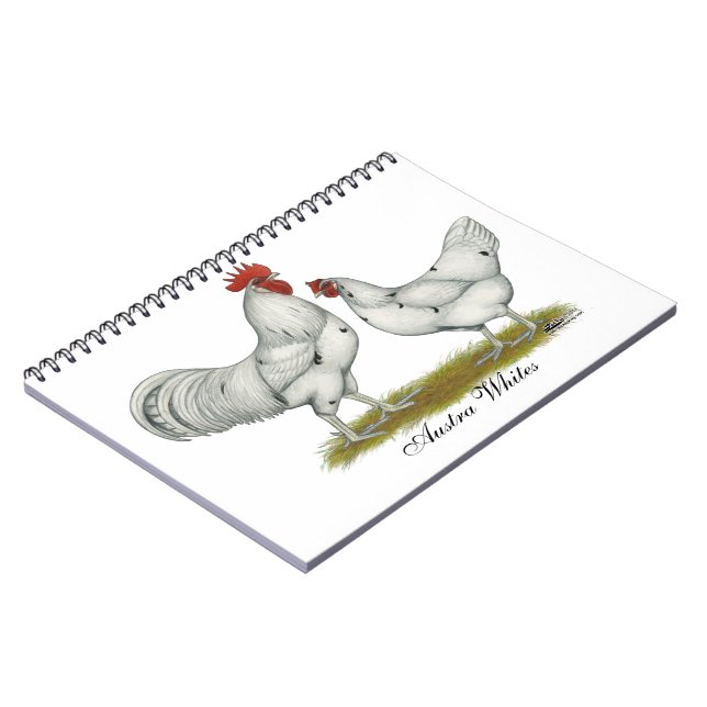Austra White Chickens Notebook (Left Side)