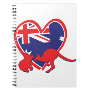 Austrailia Koala Kangaroo Notebook
