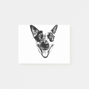 Austrailian Cattle Dog (ACD) Heeler Face Post-it Notes