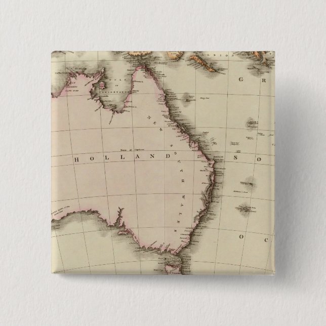 Australasia 2 Inch Square Button (Front)