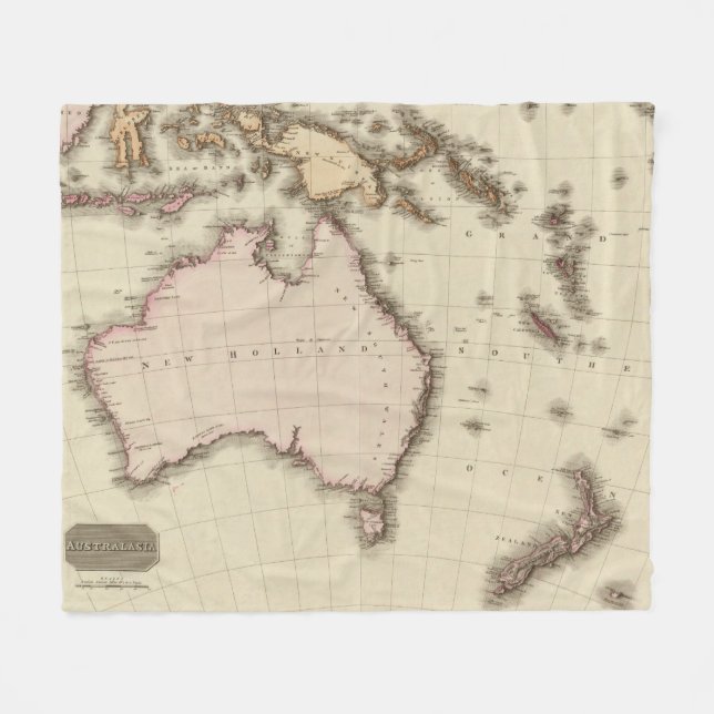 Australasia Fleece Blanket (Front (Horizontal))