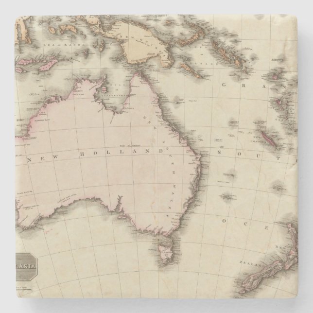 Australasia Stone Coaster (Front)