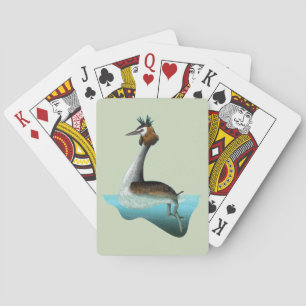 Australasian crested grebe Puteketeke Playing Cards