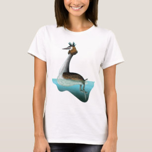 Australasian crested grebe Puteketeke T-Shirt