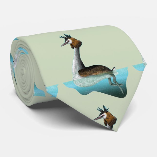 Australasian crested grebe Puteketeke Tie (Rolled)