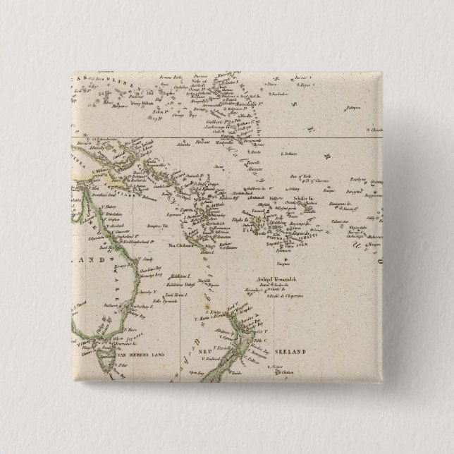 Australia 10 2 inch square button (Front)