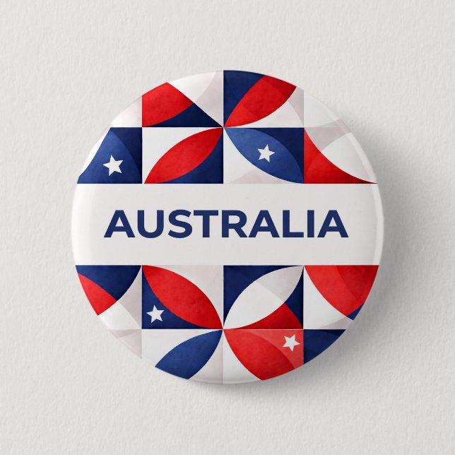 Australia 2 Inch Round Button (Front)